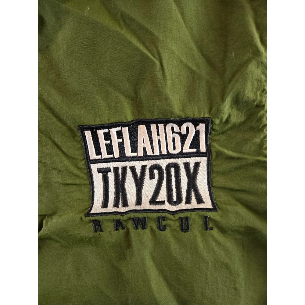 LEFLAH Jacket‎ Mens M Green Nylon Quarter Zip TKY20X Streetwear Loser & Hater